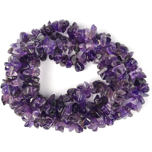 Amethyst Cluster Stone Bead Mala - Beads Colour: Purple