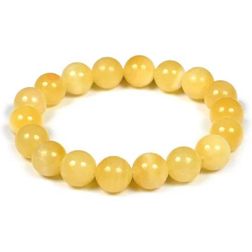 Yellow Calcite Bead Bracelet