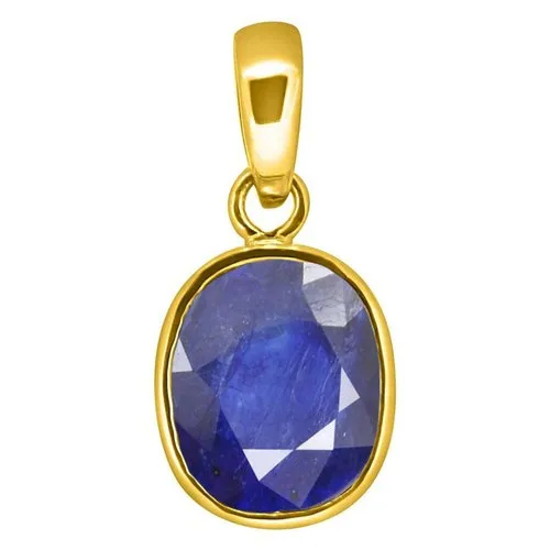 Gemstone Blue Sapphire Panchdhatu Pendent