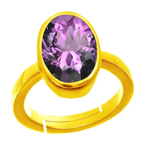 Amethyst Panchdhatu Gemstone Ring