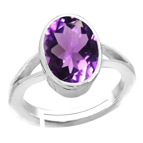 Amethyst Stone Silver Ring