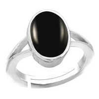 Black Onyx Silver Ring - Gemstone, Free Size , Oval Shape With Elegant Black Onyx Stone