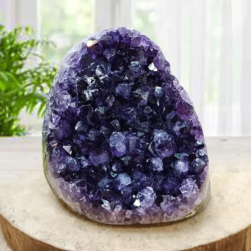 Natural Amethyst Geode Crystal - Size: Customized