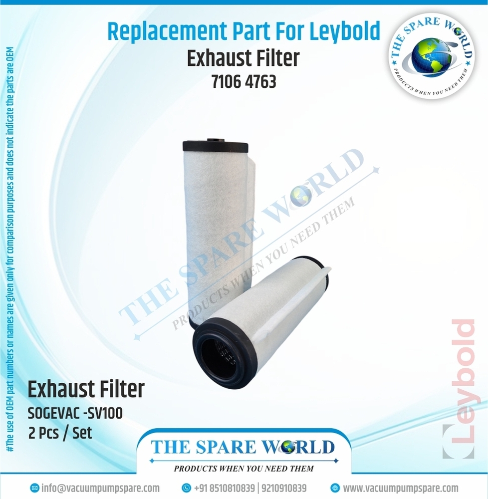 Exhaust Filter For Leybold - SOGEVAC -SV65 - 71064763