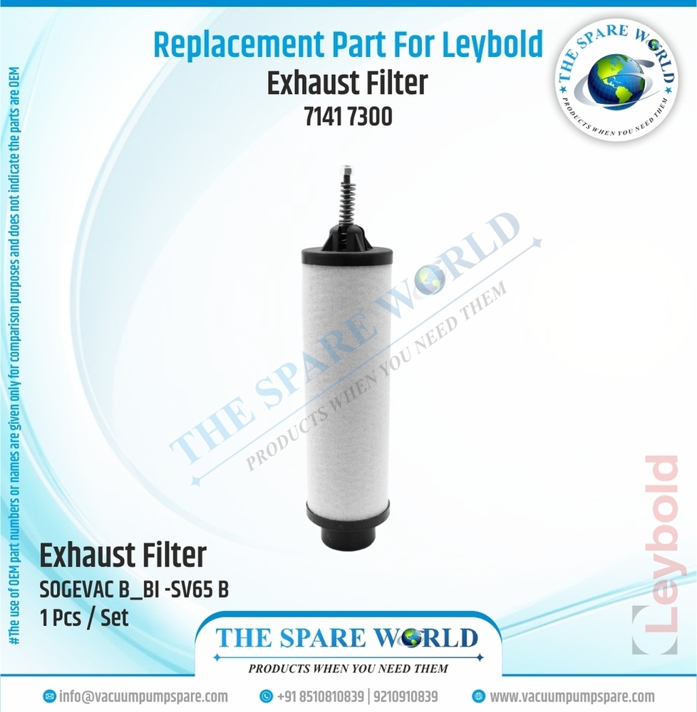 Exhaust Filter For Leybold - SOGEVAC B_BI -SV100 B - 71417300