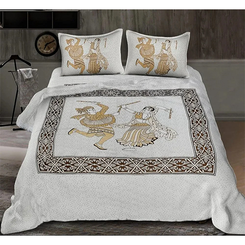 Jaipuri Print Cotton Double Bed Sheet