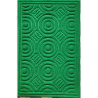Rubber Design Mat - 16x24 Inches, Green Color | Modern Washable Style, Non-slip Versatility For Home And Hotel