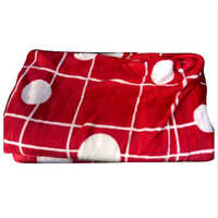 Double Flano Printed Blanket - Fleece Material, 90x100 Inches | Soft, Warm, Elegant Red And White Design For Home Comfort