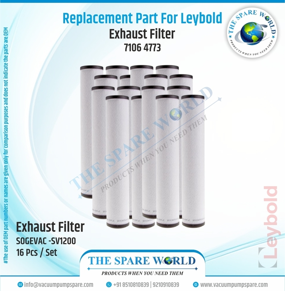 Exhaust Filter For Leybold - SOGEVAC -SV300 - 71064773
