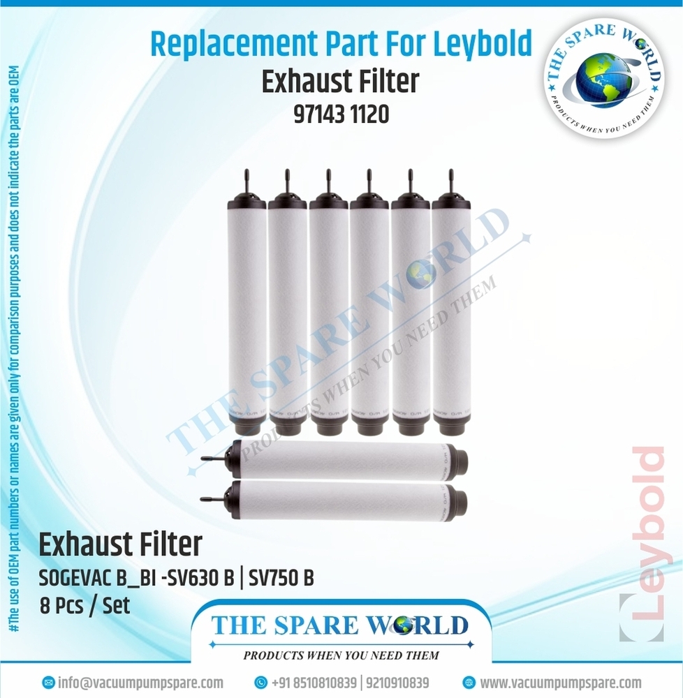 Exhaust Filter For Leybold - SOGEVAC B_BI -SV470 B (F) | 570 B (F) - 971431120