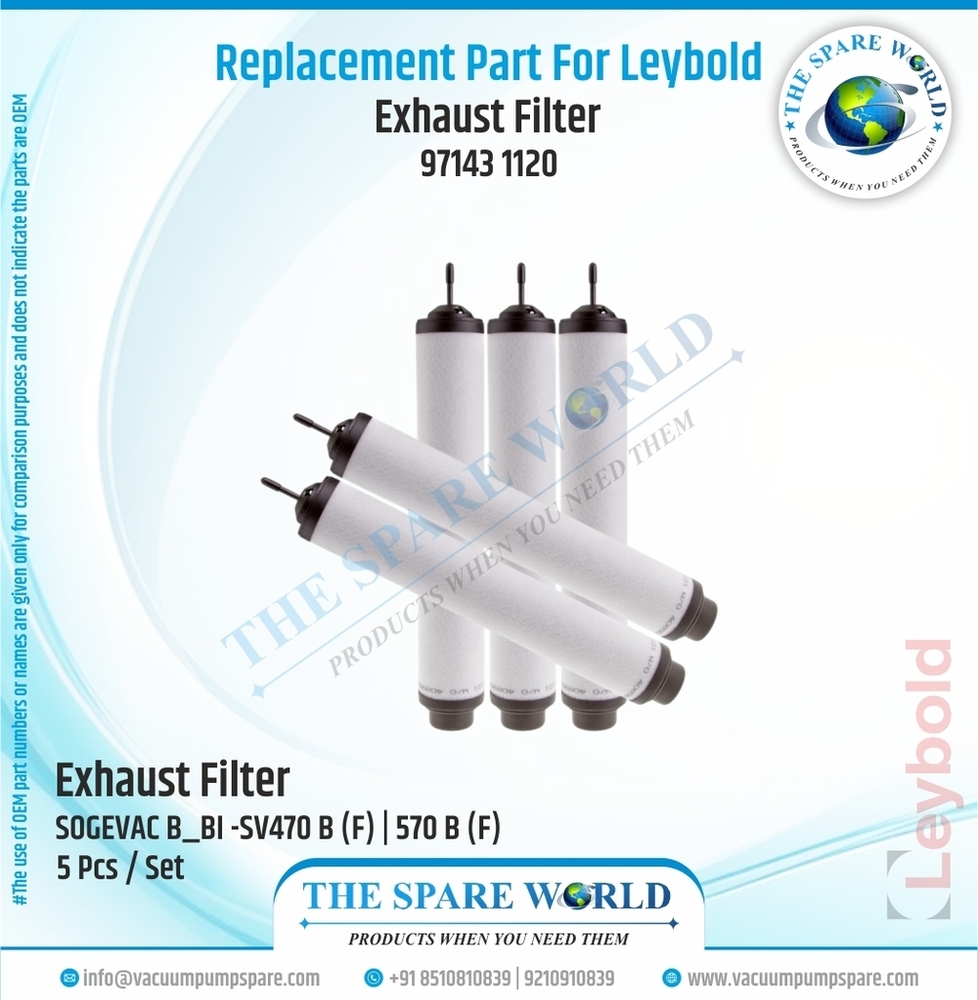 Exhaust Filter For Leybold - SOGEVAC B_BI -SV470 B (F) | 570 B (F) - 971431120
