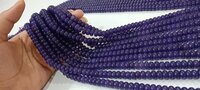 Natural Amethyst Quartz Rondelle Plain Smooth beads