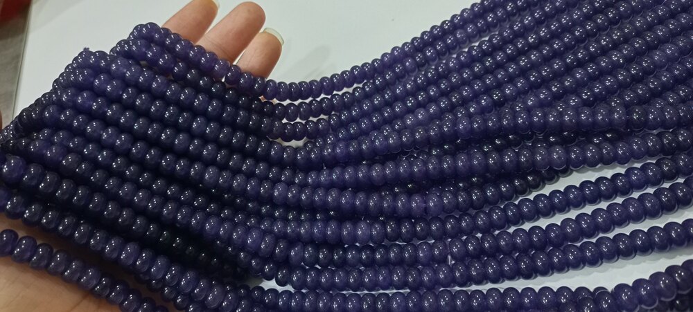 Natural Amethyst Quartz Rondelle Plain Smooth beads