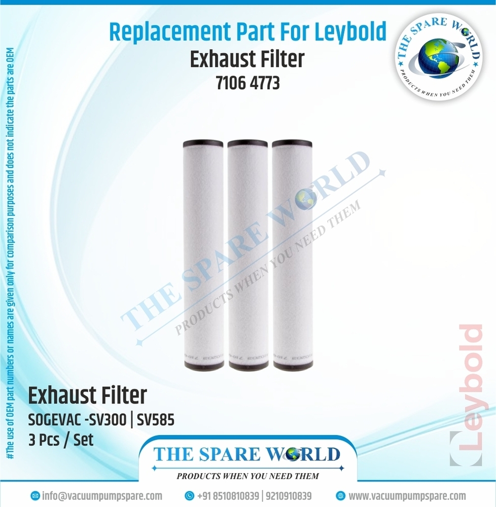 Exhaust Filter For Leybold - SOGEVAC -SV630_630F - 71064773