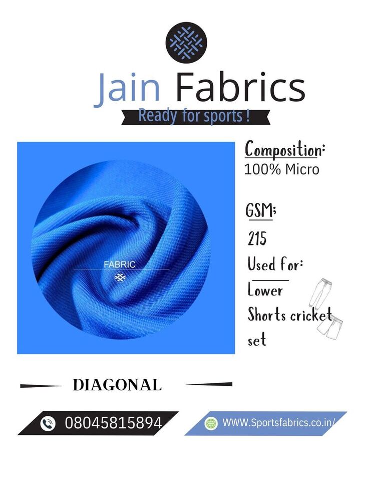 Diagonal Fabric - 100% Micro 5.1m Length 36/60 Inch Width | Stretchable Lightweight Wrinkle-resistant Great Drape For Garments