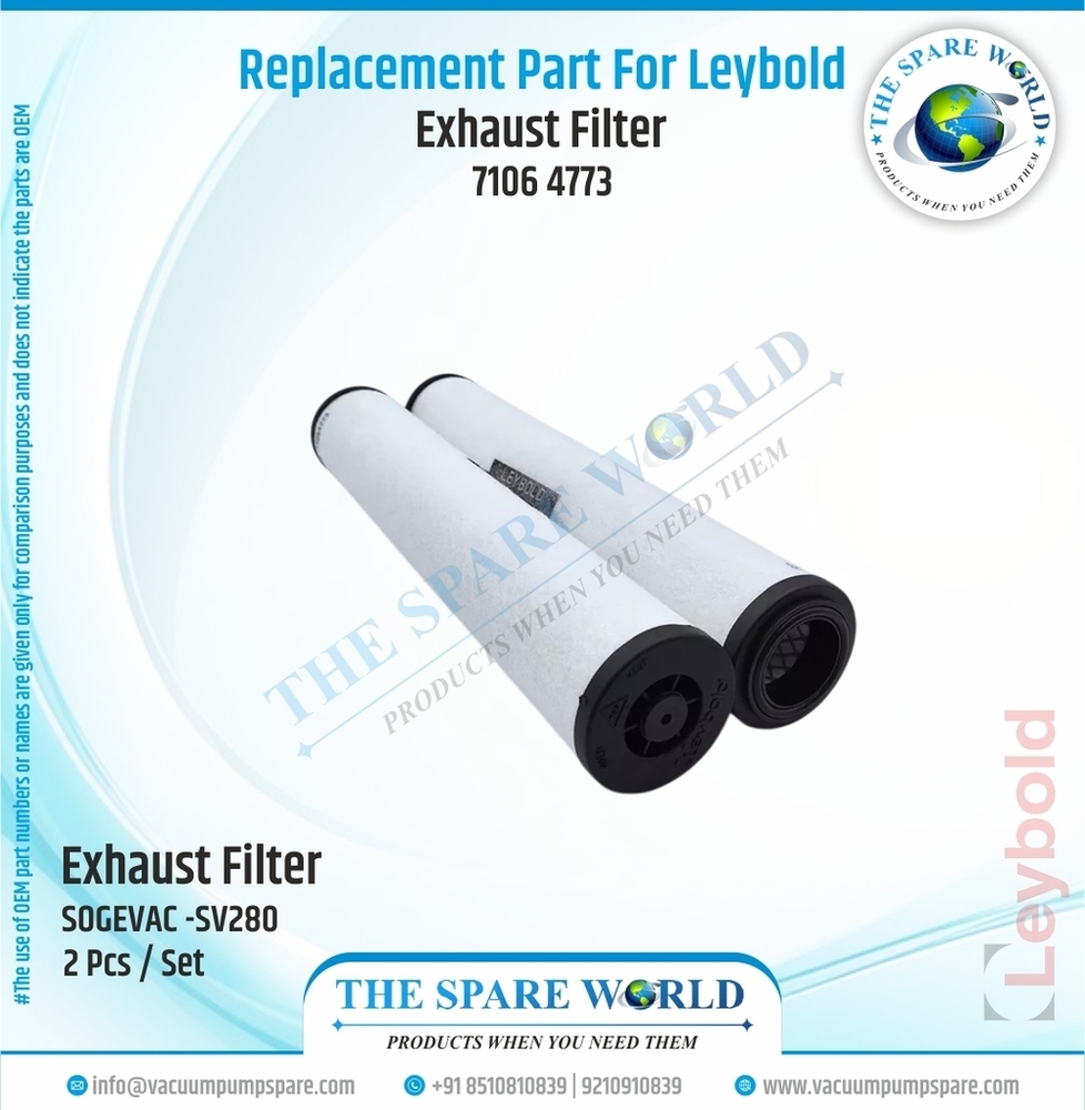 Exhaust Filter For Leybold - SOGEVAC -SV1200 - 71064773