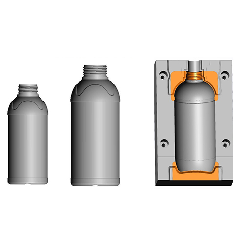 50Ml To 1 Ltr Auto De Flushing Pesticide Bottle Mould - Color: Silver