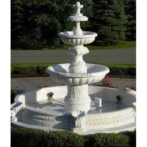 4 Feet White Marble Garden Fountains