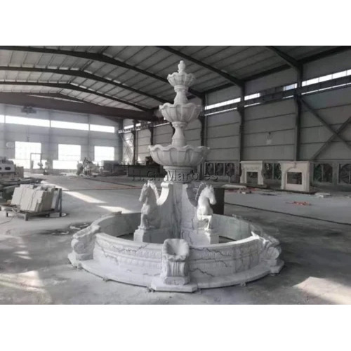 White Marble Fountain - Feature: Durable