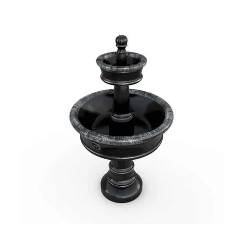 White Marble Fountain - 24x15 Inches, Durable Electric Outdoor Fountain With Multicolored Led Lighting