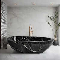 Black Stone Bath Tub