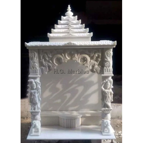 Curved White Marble Temple - Regional Style: Indian