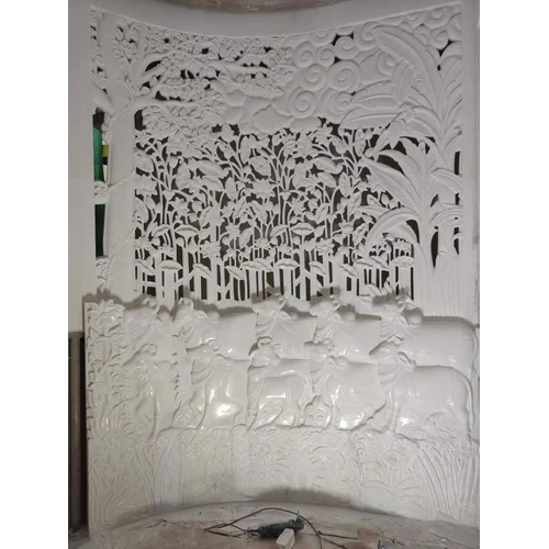 1.5 Feet White Marble Temple