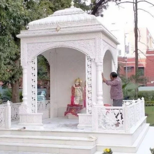 Indoor White Marble Temple - Regional Style: Indian