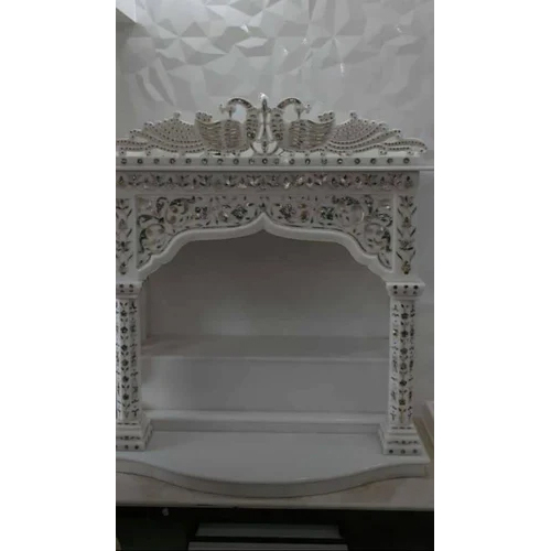 Indoor White Marble Temple - Regional Style: Indian