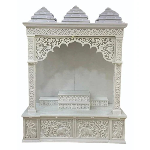 White Marble Pooja Home Temple - Regional Style: Indian