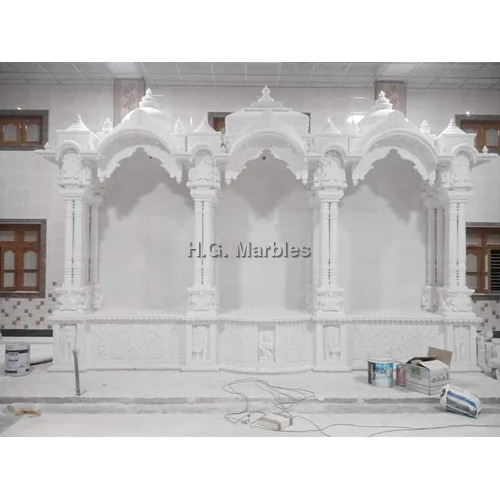 White Marble Big Tempel For Home - Regional Style: Indian