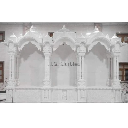 Antique White Marble Home Temple - Regional Style: Indian