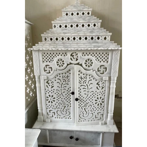 Antique White Marble Home Temple - Regional Style: Indian