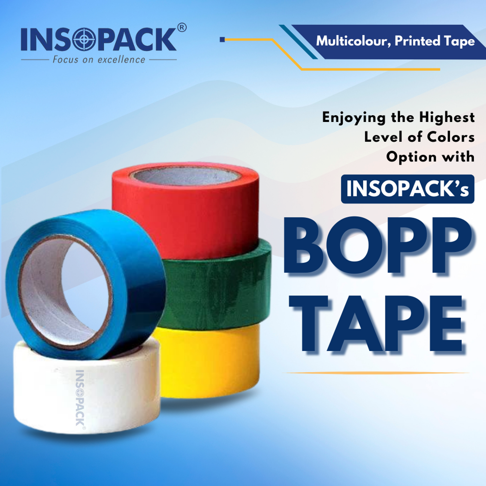 Bopp Printed Tape - Color: White