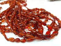 Natural Hessonite Garnet Free Shape Tumbled Beads - Color: Brown