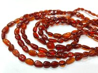 Natural Hessonite Garnet Free Shape Tumbled Beads
