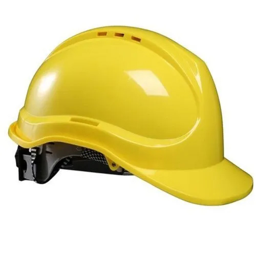 Yellow Pvc Safety Helmet - Size: Medium