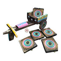 Wooden Tea Coasters - Standard Size, Multi-colored Hand-painted Design | Unique Customized Art Pieces With Coated Durability