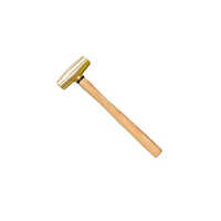 1kg Brass Hammer - Handle Material: Wood