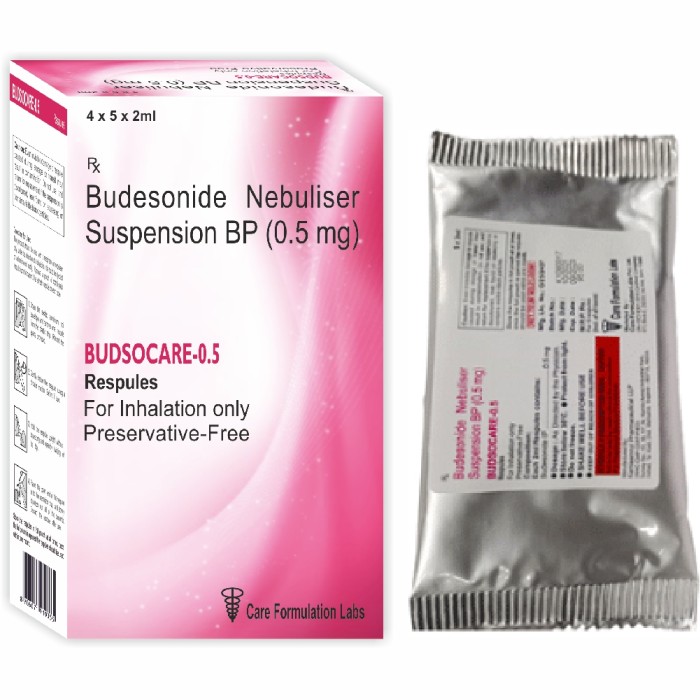 Respules contains Budesonide IP 0.5mg