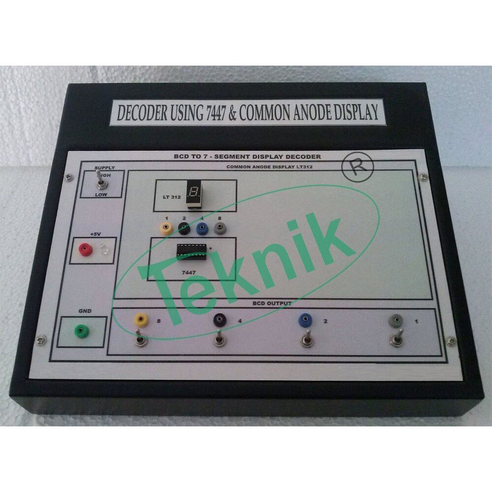 BCD TO SEVEN SEGMENT DECODER USING IC 7447