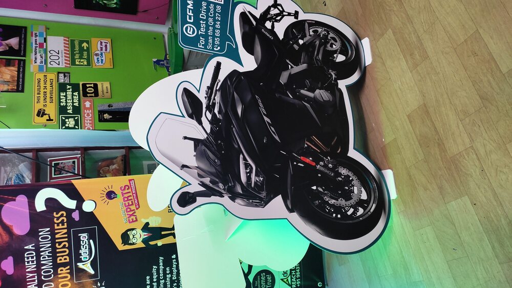 Mild Steel Black Cut Out Display Stand - Application: Outdoor