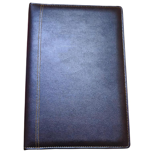 Leather Document File Folder - Shape: Square