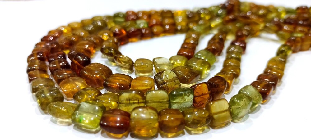Natural Green Apatite Chiclets Cushion Square  beads