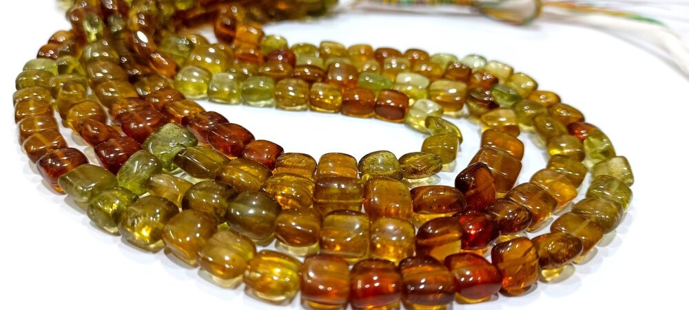 Natural Green Apatite Chiclets Cushion Square  beads