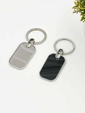 Promotional Metal Keychain - Color: Black & Silver