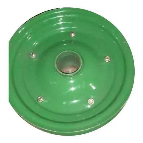 Hand Pulled Tractor Wheel Rim - Color: Green