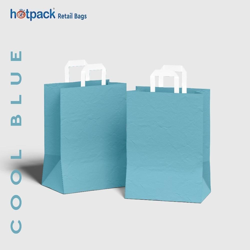 Hotpack Cool Blue Paper Bag (240X125X360 mm, 500 Nos)