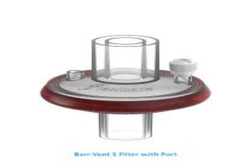 Barr Vent Filter - Polypropylene Body With Hydrophobic Ptfe Membrane, 90x45 Mm, White | 0.2 Micron Filtration, Barbed 6-8 Mm Fitting, Sterile Single-use