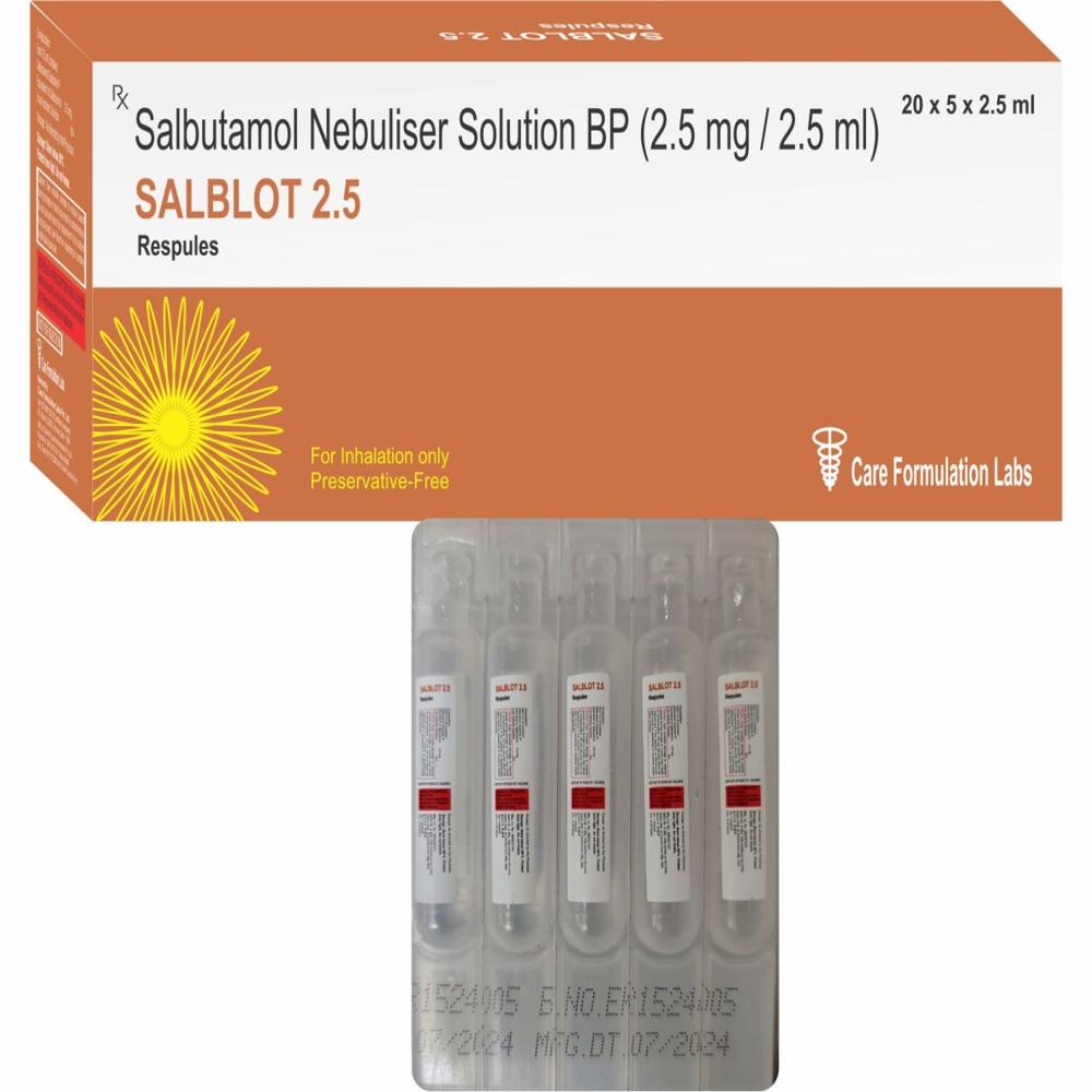 Salbutamol Sulphate , Salbutamol 2.5mg.  Isotonic Solution RESPULES
